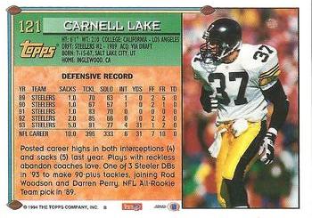 1994 Topps #121 Carnell Lake Back