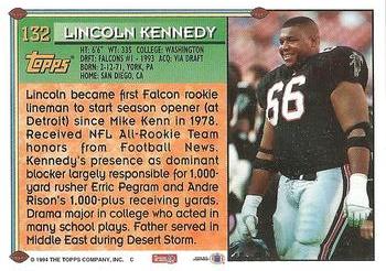 1994 Topps #132 Lincoln Kennedy Back