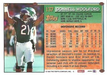 1994 Topps #137 Donnell Woolford Back