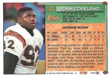 1994 Topps #163 John Copeland Back