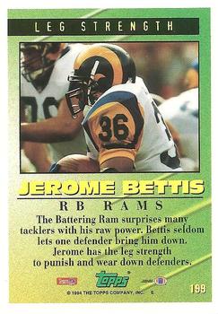1994 Topps #199 Jerome Bettis Back
