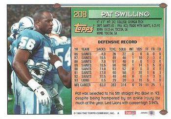 1994 Topps #208 Pat Swilling Back