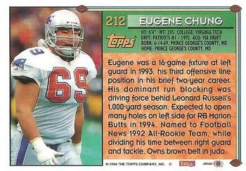 1994 Topps #212 Eugene Chung Back