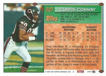 1994 Topps #227 Curtis Conway Back
