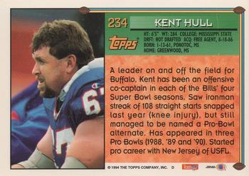 1994 Topps #234 Kent Hull Back
