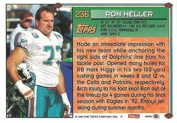 1994 Topps #236 Ron Heller Back