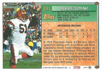 1994 Topps #241 Steve Tovar Back