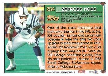 1994 Topps #254 Zefross Moss Back