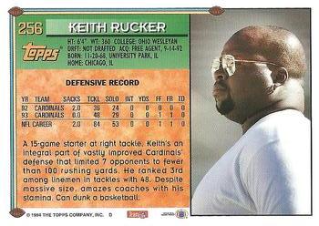 1994 Topps #256 Keith Rucker Back