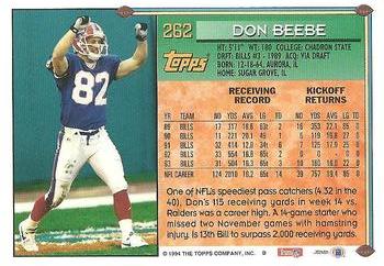 1994 Topps #262 Don Beebe Back