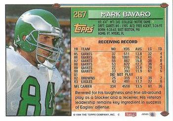 1994 Topps #267 Mark Bavaro Back