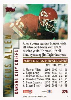 1994 Topps #273 Marcus Allen Back