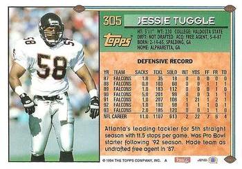 1994 Topps #305 Jessie Tuggle Back