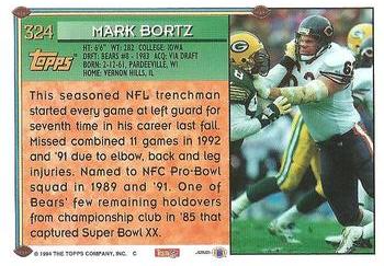 1994 Topps #324 Mark Bortz Back