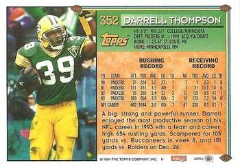 1994 Topps #352 Darrell Thompson Back