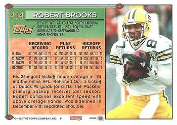 1994 Topps #414 Robert Brooks Back