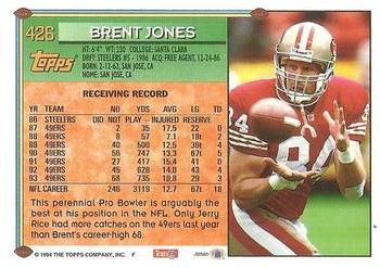 1994 Topps #426 Brent Jones Back
