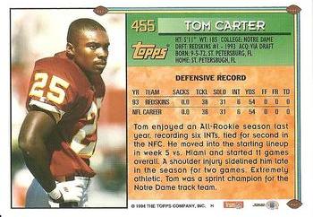 1994 Topps #455 Tom Carter Back