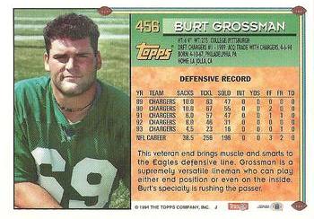 1994 Topps #456 Burt Grossman Back