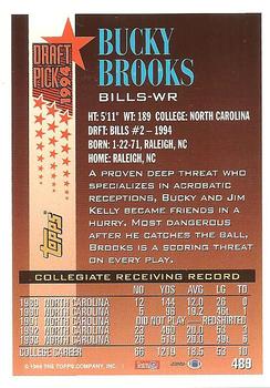 1994 Topps #489 Bucky Brooks Back