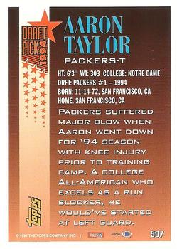 1994 Topps #507 Aaron Taylor Back