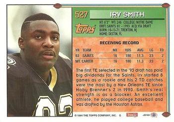 1994 Topps #527 Irv Smith Back