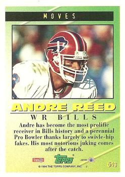 1994 Topps #543 Andre Reed Back