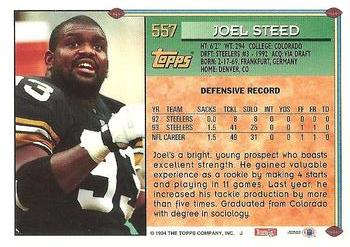 1994 Topps #557 Joel Steed Back