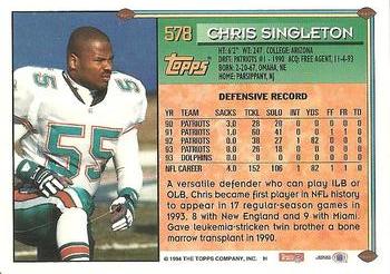 1994 Topps #578 Chris Singleton Back