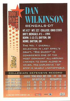 1994 Topps #620 Dan Wilkinson Back