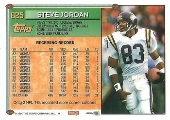 1994 Topps #625 Steve Jordan Back
