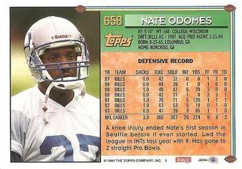1994 Topps #658 Nate Odomes Back