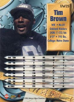 1998 Collector's Edge Spectrum #17 Tim Brown Back