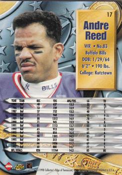 1998 Collector's Edge Supreme Season Review - Gold Ingot #17 Andre Reed Back
