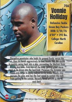 1998 Collector's Edge Supreme Season Review - Gold Ingot #70A Vonnie Holliday Back