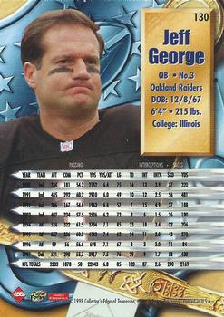 1998 Collector's Edge Supreme Season Review - Gold Ingot #130 Jeff George Back
