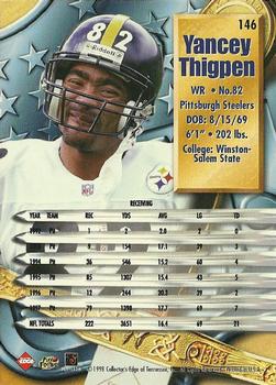 1998 Collector's Edge Supreme Season Review - Gold Ingot #146 Yancey Thigpen Back