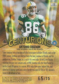 1998 Finest - Centurions Refractors #C3 Antonio Freeman Back