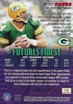 1998 Finest - Future's Finest Refractors #F18 Brett Favre Back