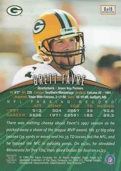 1998 Finest - Jumbos 1 Refractors #8 Brett Favre Back