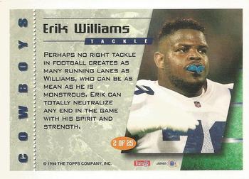 1994 Topps - All-Pros #2 Erik Williams Back
