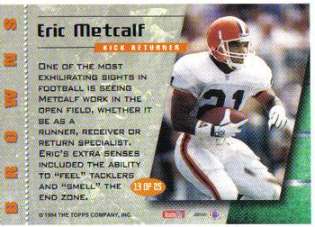 1994 Topps - All-Pros #13 Eric Metcalf Back