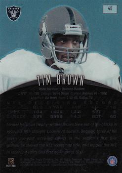 1998 Finest - No-Protectors #40 Tim Brown Back