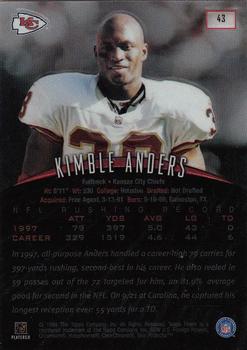 1998 Finest - No-Protectors #43 Kimble Anders Back