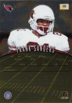 1998 Finest - No-Protectors #189 Frank Sanders Back