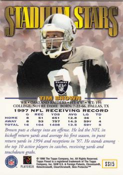 1998 Finest - Stadium Stars #SS15 Tim Brown Back