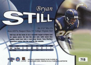 1998 Fleer Brilliants - Blue #71B Bryan Still Back