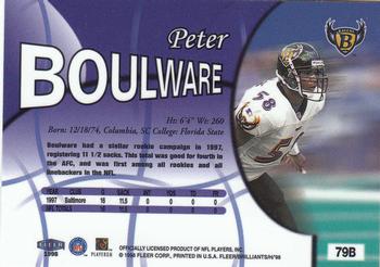 1998 Fleer Brilliants - Blue #79B Peter Boulware Back