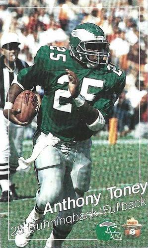 1989 Philadelphia Eagles Smokey 3x5 #NNO Anthony Toney Front