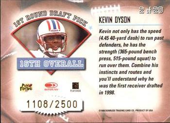1998 Leaf Rookies & Stars - Freshman Orientation #2 Kevin Dyson Back